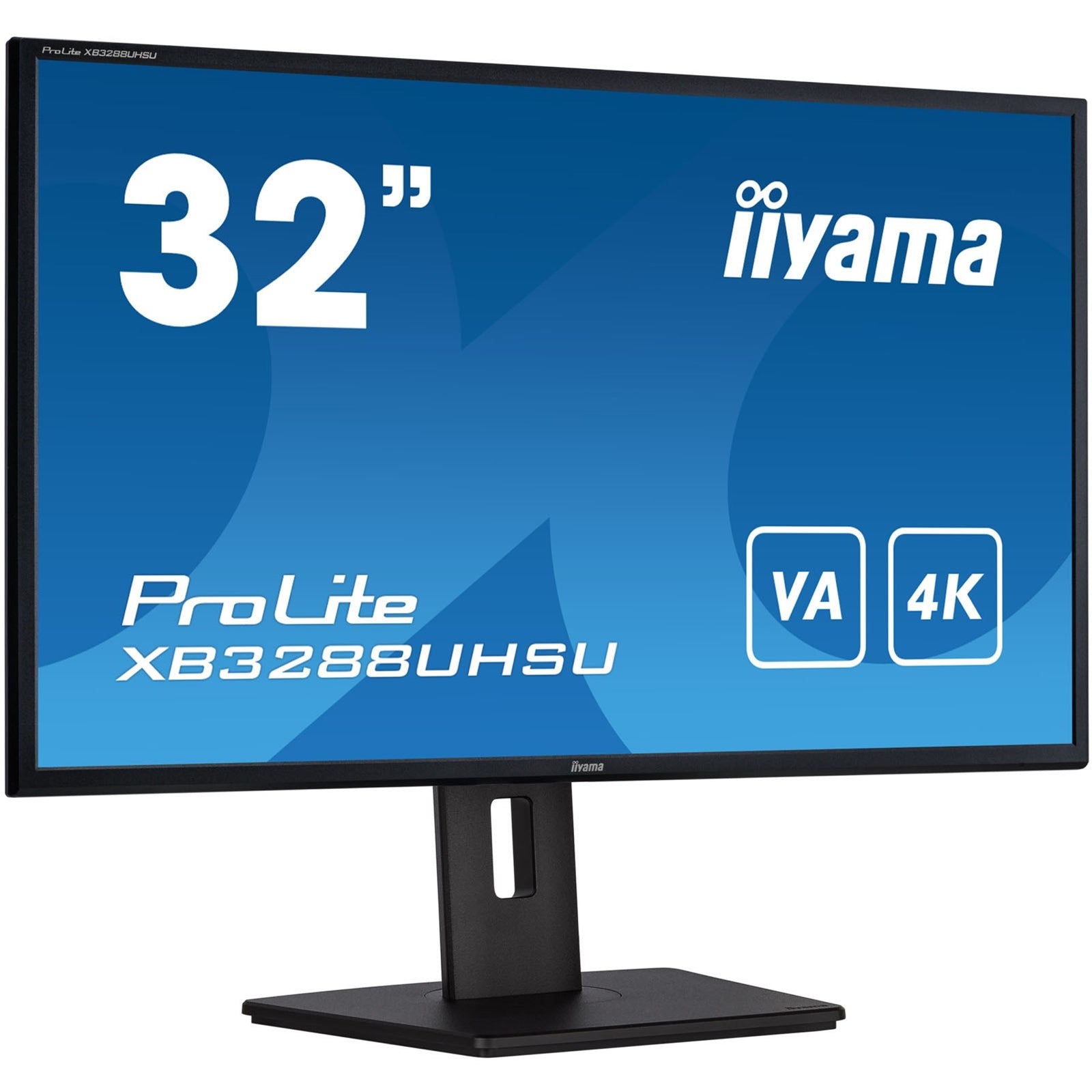 iiyama PROLITE XB3288UHSU-B5 32 Inch 4K Monitor, IPS, 3ms, 60hz, FreeSync, HDMIx2, Display Port, USB Hub, PIP, Speakers, Int PSU, Height Adjustable, VESA