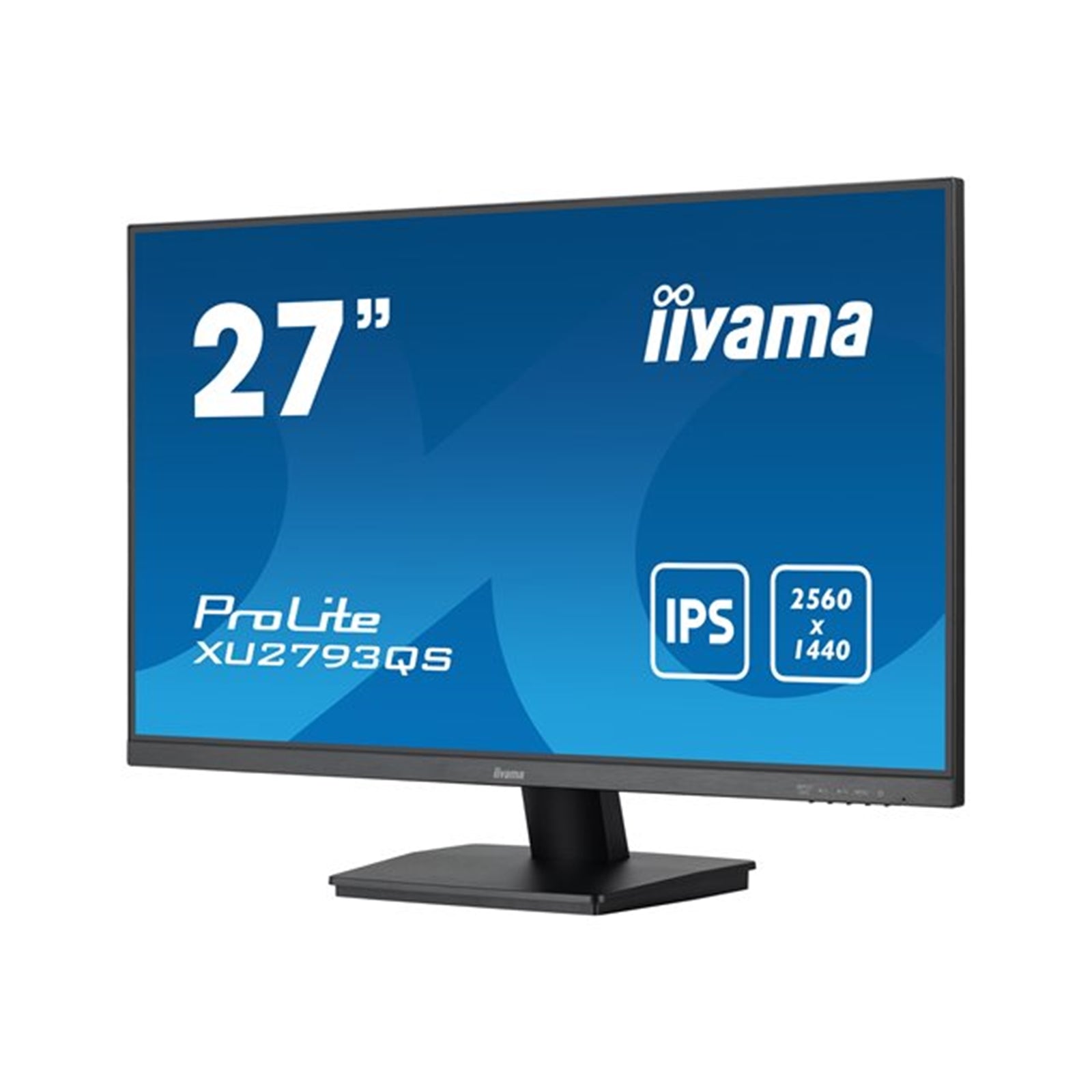 iiyama Prolite XU2793QS-B7 27 inch IPS Monitor, WQHD, 1ms, HDMI, DisplayPort, 100Hz, Speakers, Black, Internal PSU, VESA