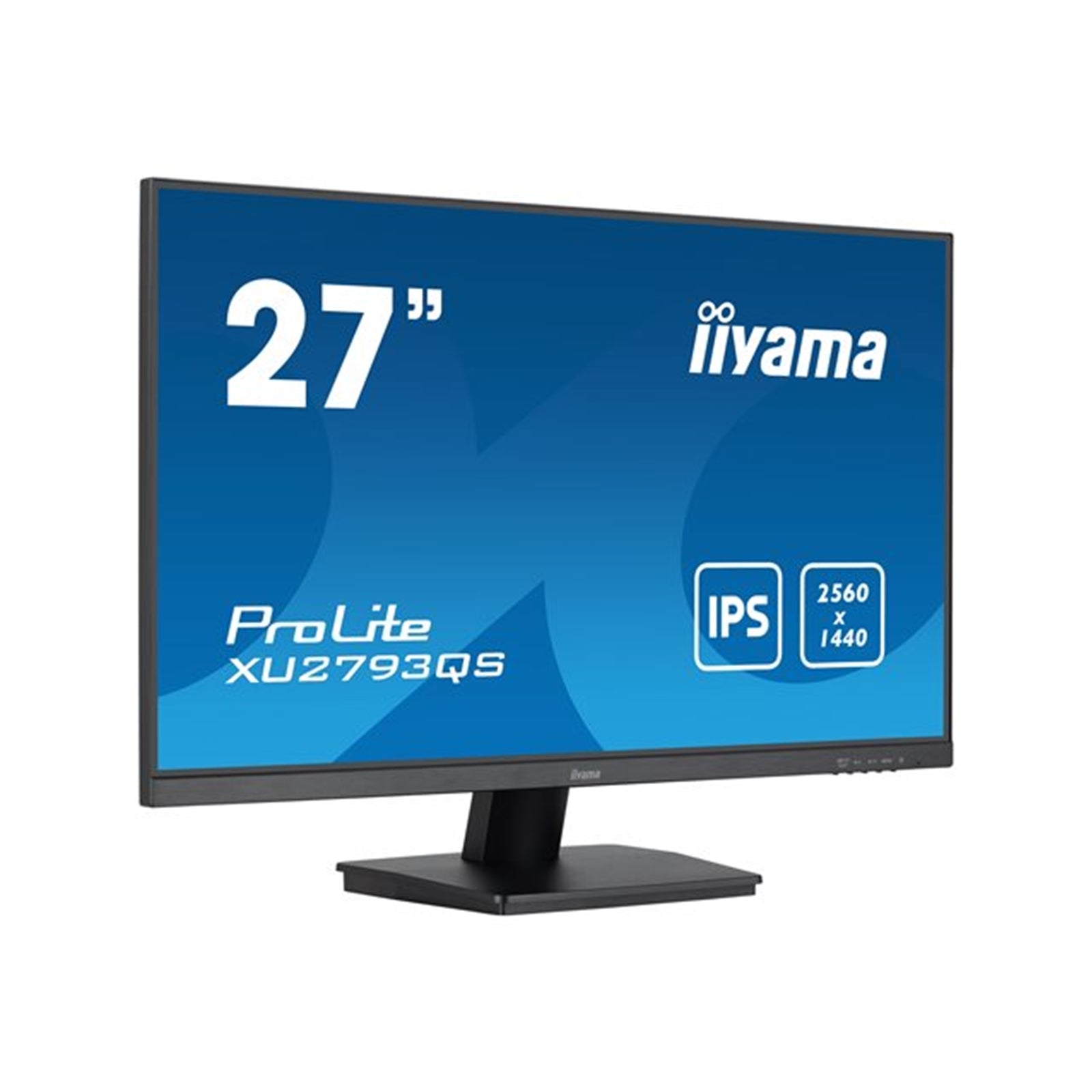 iiyama Prolite XU2793QS-B7 27 inch IPS Monitor, WQHD, 1ms, HDMI, DisplayPort, 100Hz, Speakers, Black, Internal PSU, VESA