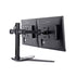 iiyama DS1002D-B1 Dual Desk Stand Monitor Arm, Desk Mount, Fits 2 x 30 Inch Flat Screens, Tilt, Swivel, Height, Rotation, inc Cable Management