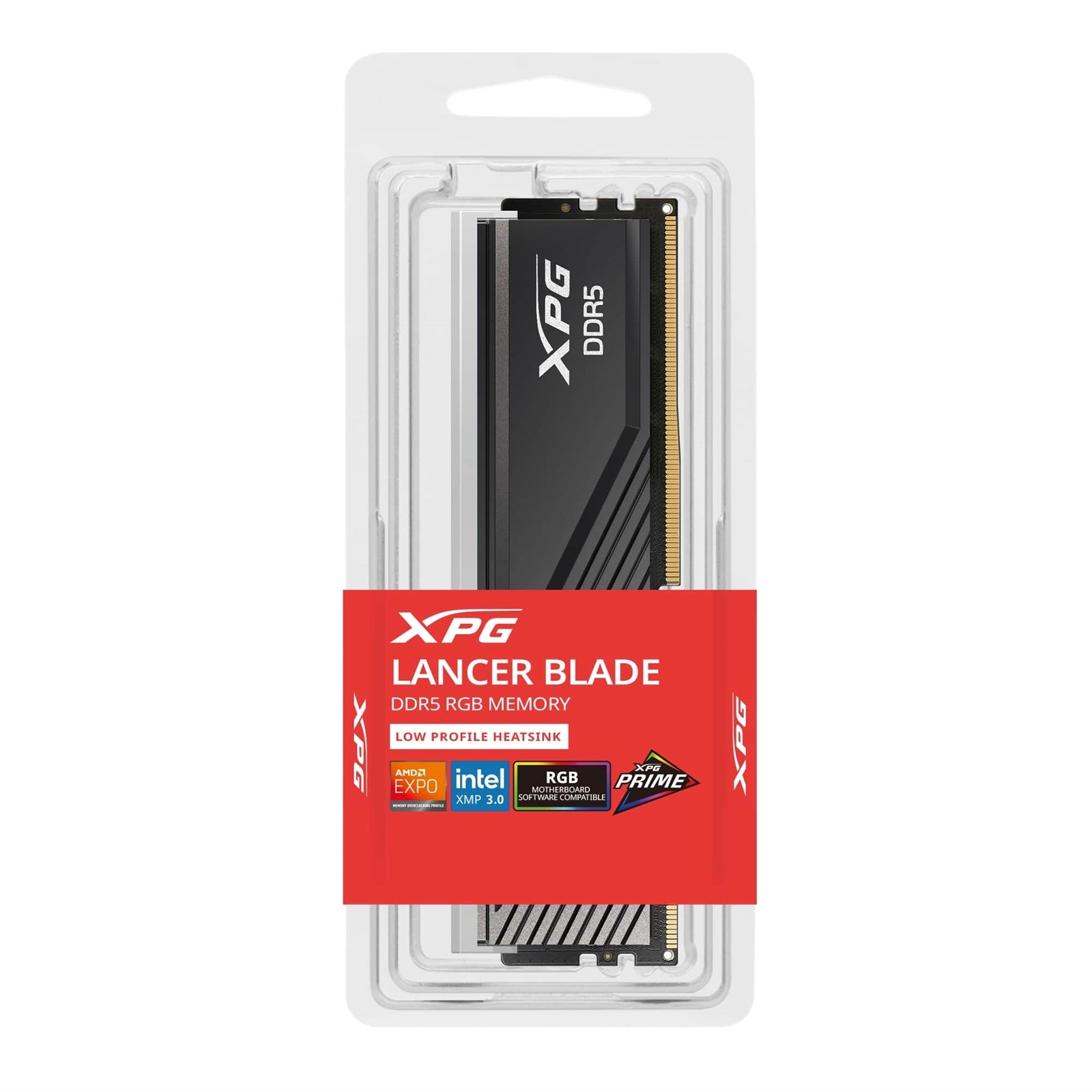 Adata LANCER RGB AX5U6000C3616G-SLABRBK DDR5 6000MHz, 16GB, (1 x 16GB) CL36-38-38, 1.35v, Retail, Black RGB System Memory
