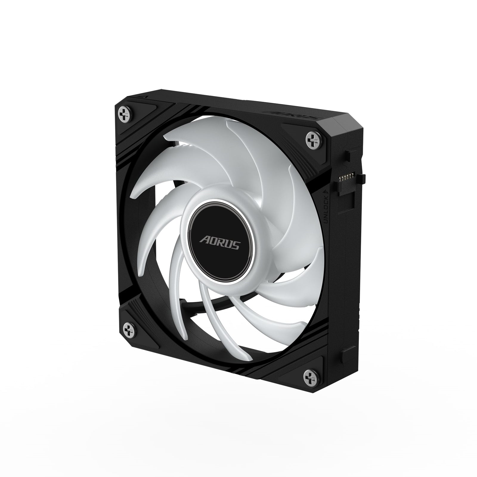 Gigabyte AORUS EZ Chain Fan 120 - High-Performance 120mm ARGB Case Fan with EZ-Chain Design, Hydro Dynamic Bearing, and Quiet Operation