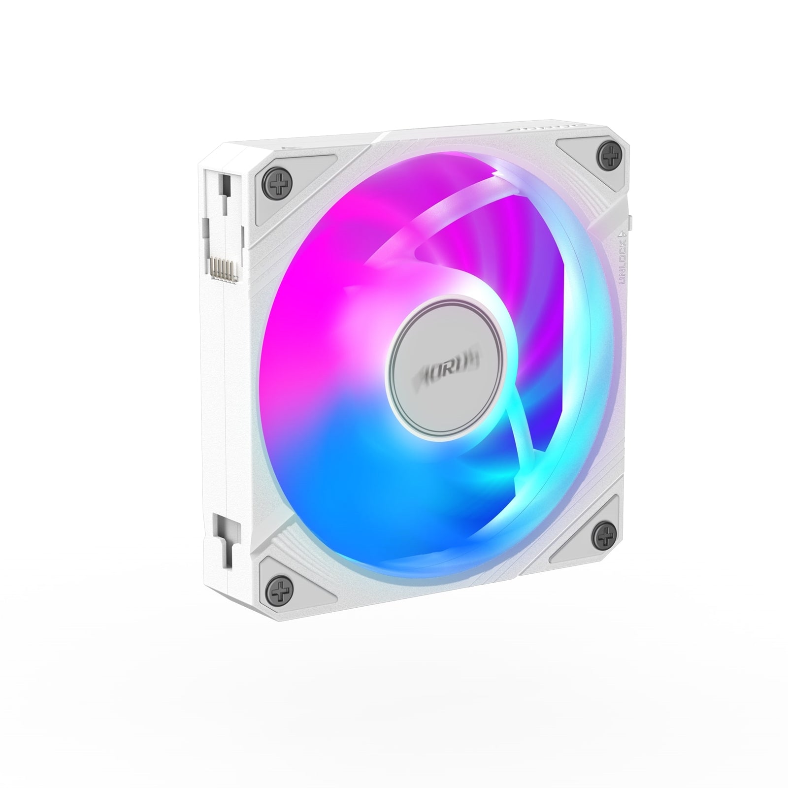 Gigabyte AORUS EZ Chain Fan 120 ICE - High-Performance 120mm ARGB Case Fan with EZ-Chain Design, Hydro Dynamic Bearing, and Quiet Operation