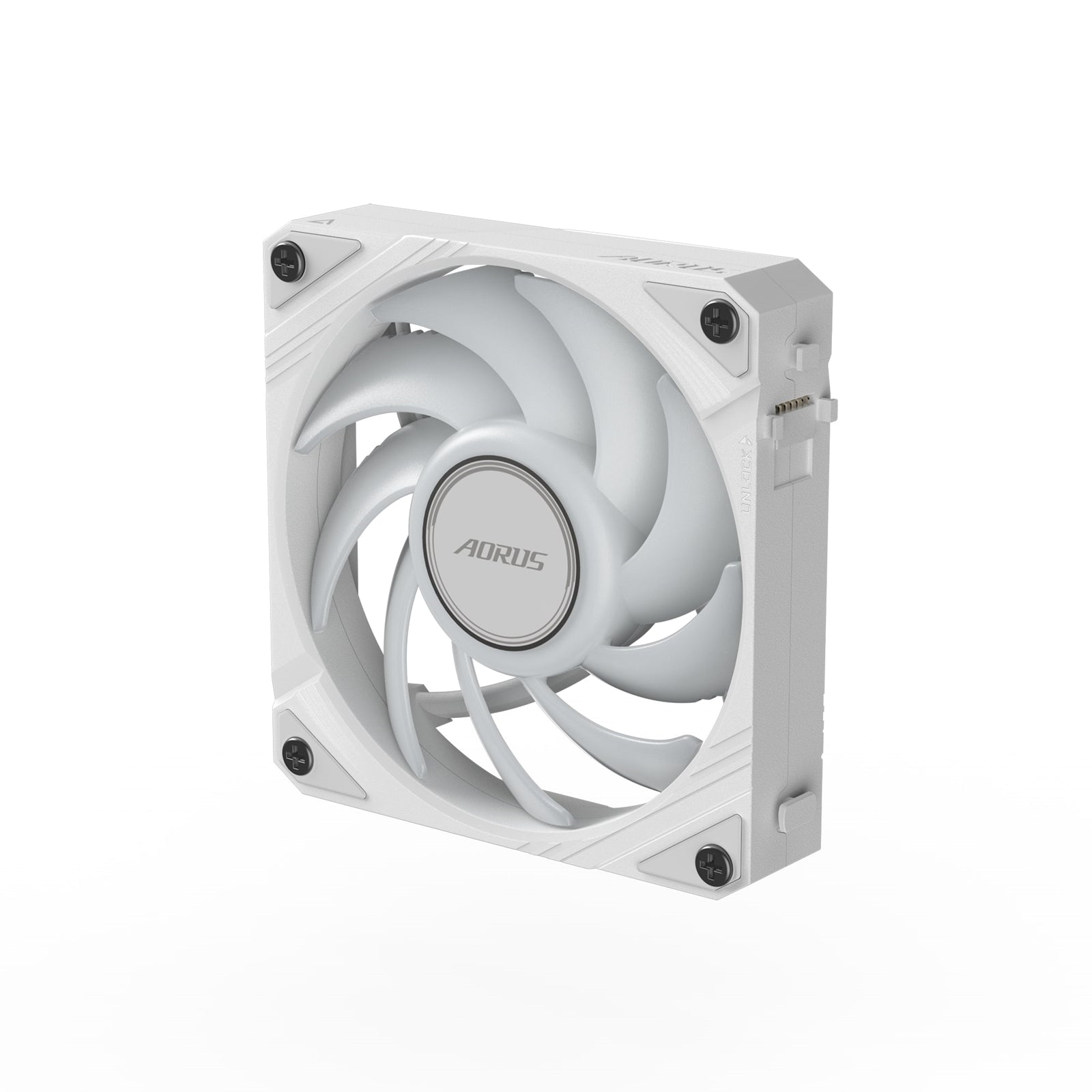 Gigabyte AORUS EZ Chain Fan 120 ICE - High-Performance 120mm ARGB Case Fan with EZ-Chain Design, Hydro Dynamic Bearing, and Quiet Operation