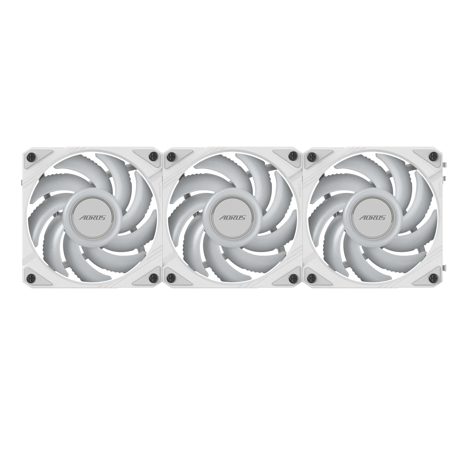 Gigabyte AORUS EZ Chain Fan 120 Ice 120mm ARGB Fans with Easy Daisy-Chain Setup 3-Pack White
