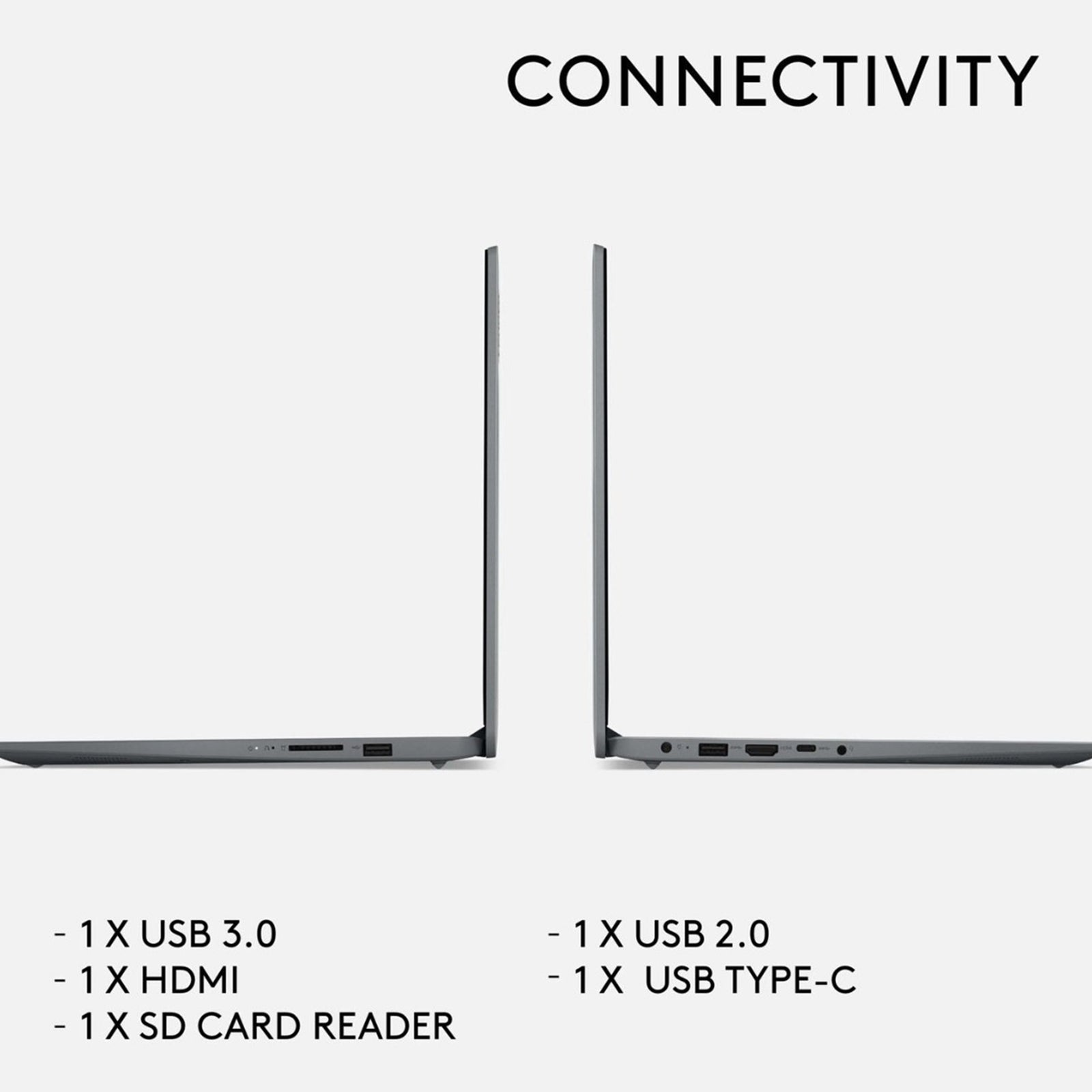 Lenovo IdeaPad 1 Laptop, 15.6 Inch Full HD Screen, AMD Ryzen 3 7320U, 8GB RAM LPDDR5, 128GB SSD, Windows 11 Home S