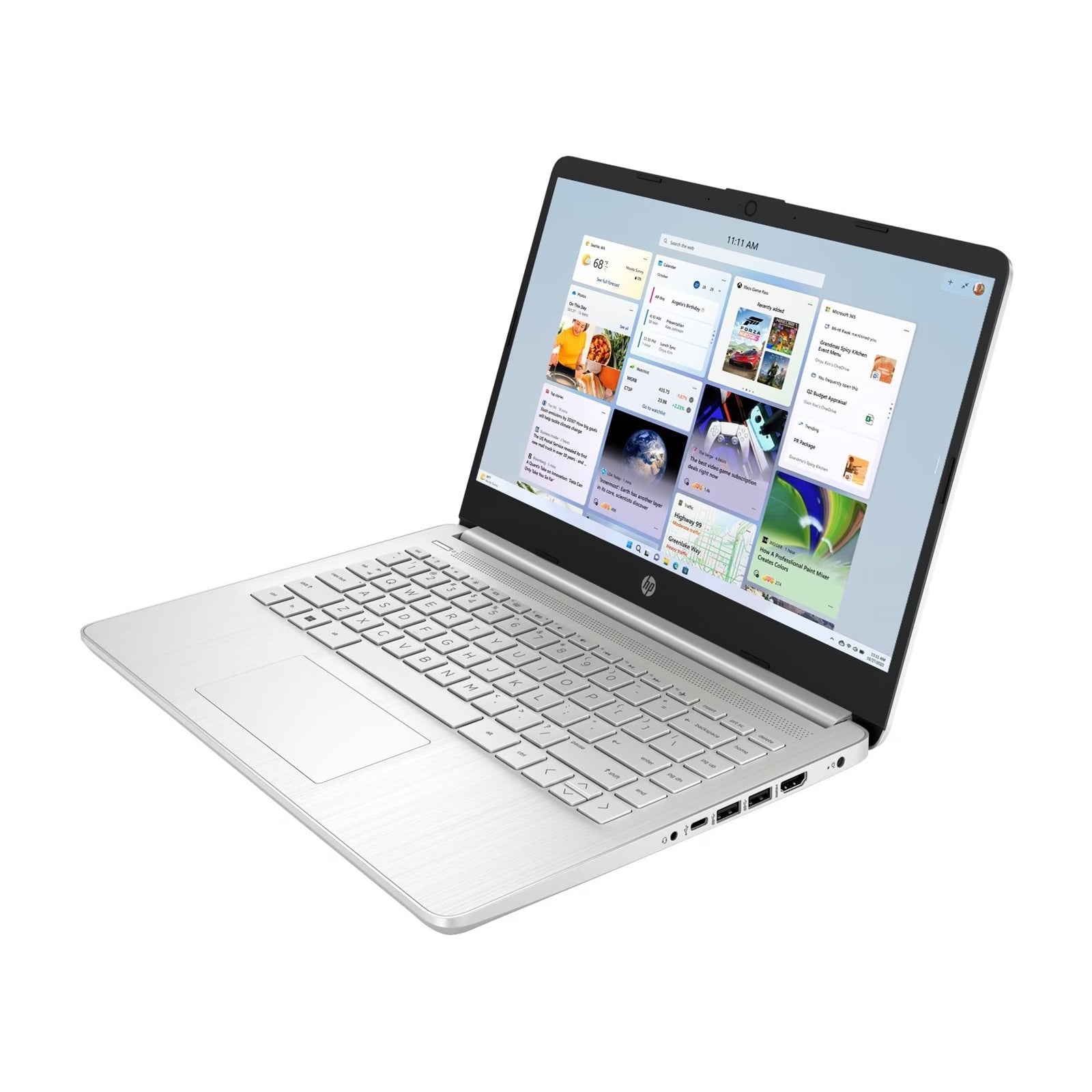 HP 4s-dq5016na Laptop, 14 Inch Full HD 1080p Screen, Intel Core i7-1255U 12th Gen, 16GB RAM, 1TB SSD, Windows 11 Home, Silver