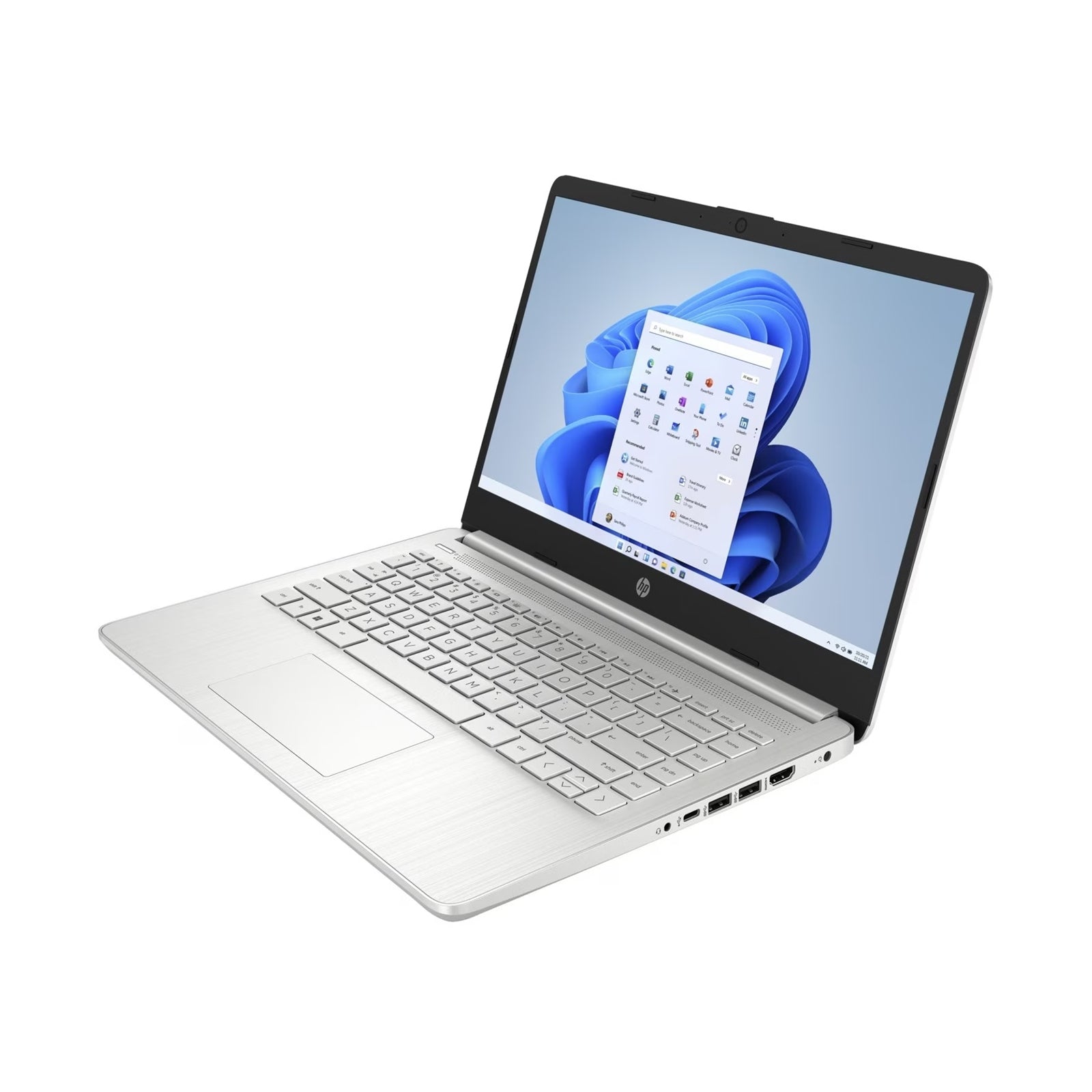 HP 14s-dq5011na Laptop, 14 Inch Full HD 1080p Screen, Intel Core i3-1215U 12th Gen, 8GB RAM, 256GB SSD, Windows 11 Home, Silver