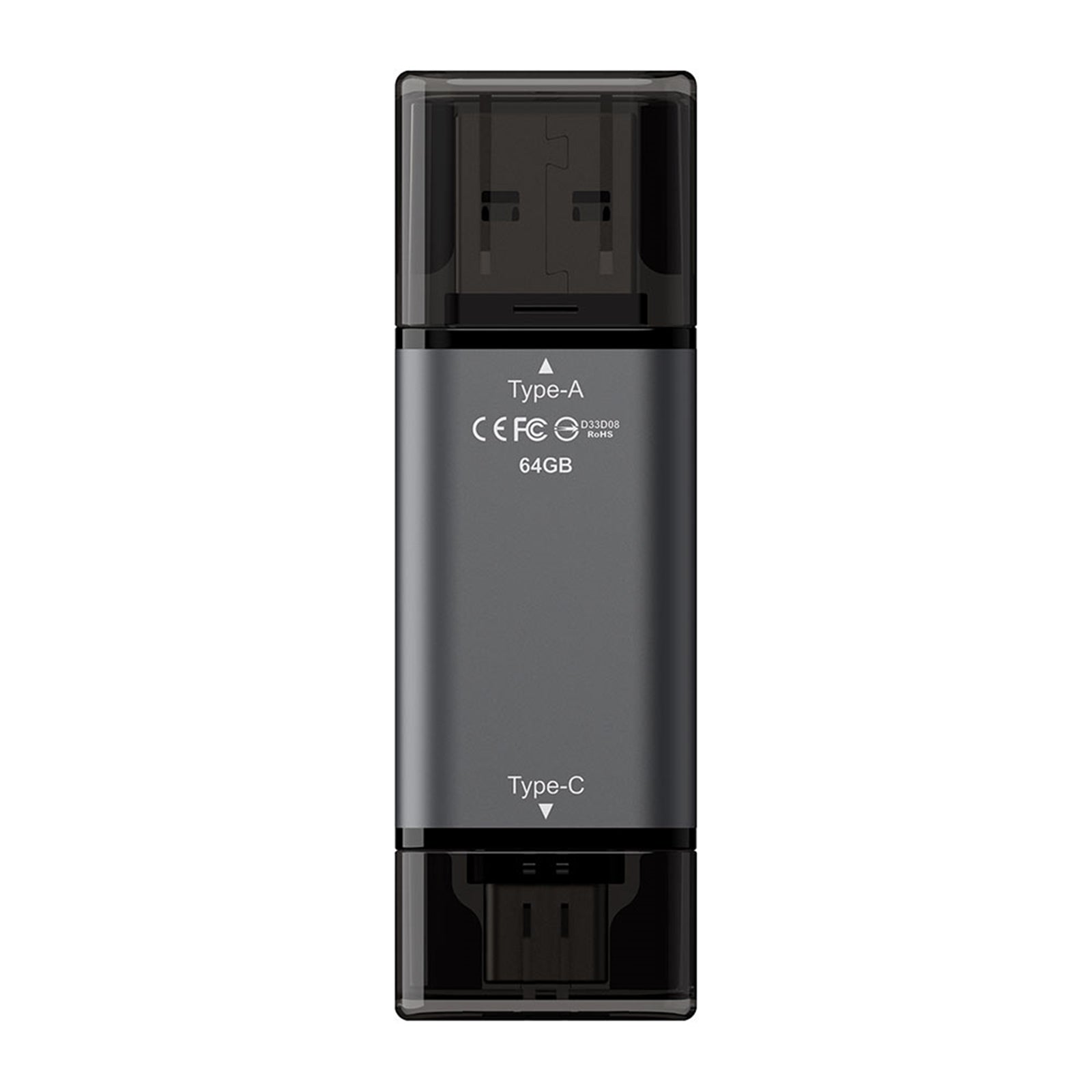 Team TX1364GC01 2 in 1 Dual OTG 64GB Flash Drive, X1 USB 3.2 Gen1, Type C & A, Plug and Play