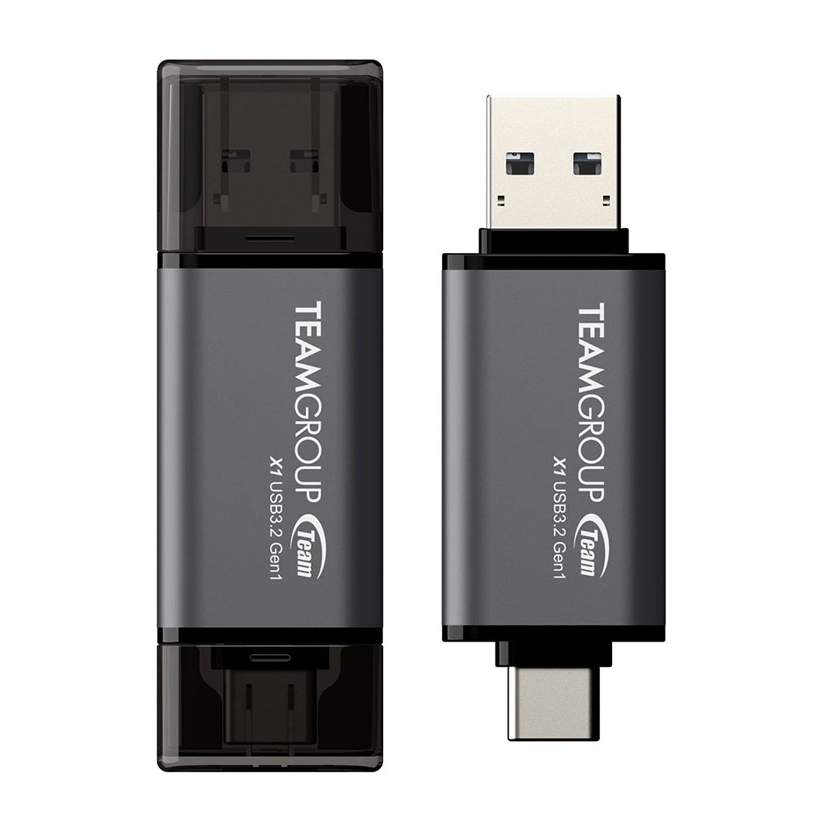 Team TX13128GC01 2 in 1 Dual OTG 128GB Flash Drive, X1 USB 3.2 Gen1, Type C & A, Plug and Play
