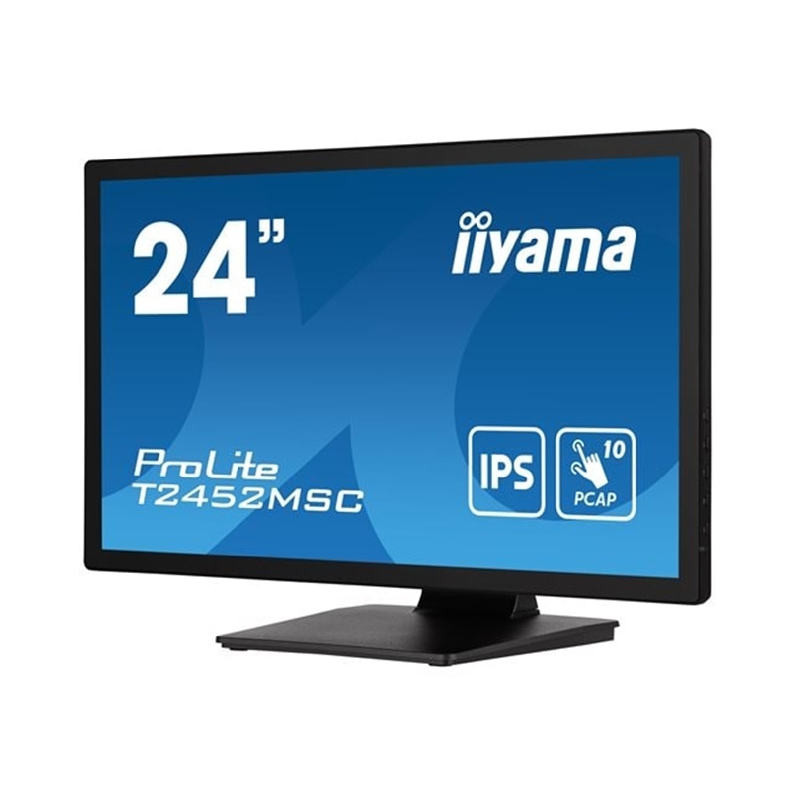 iiyama PROLITE T2452MSC-B1  24 inch IPS Monitor, Full HD, 5ms, USB Hubx2, HDMI, DisplayPort, 60Hz, Speakers, Black, ACR, Internal PSU