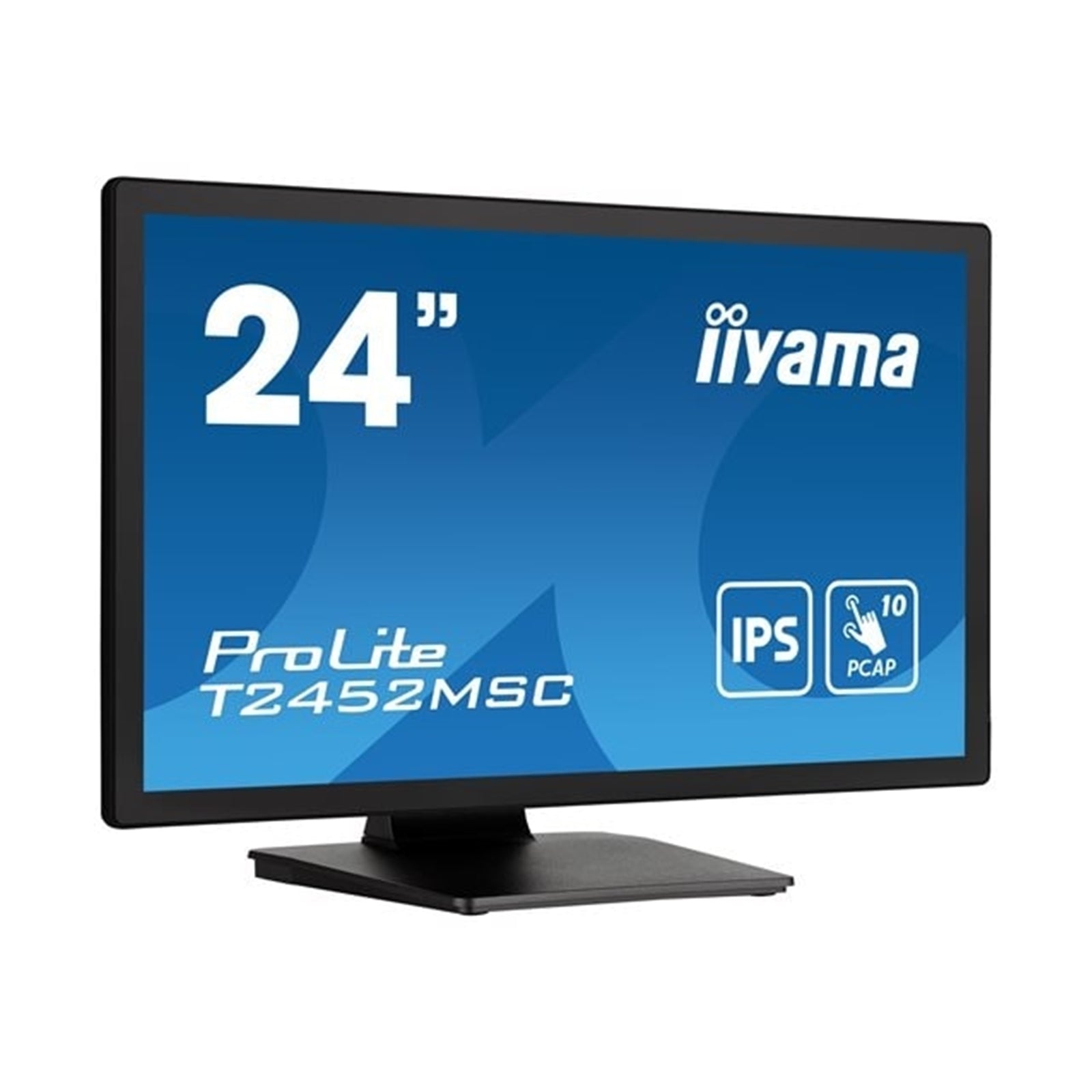 iiyama PROLITE T2452MSC-B1  24 inch IPS Monitor, Full HD, 5ms, USB Hubx2, HDMI, DisplayPort, 60Hz, Speakers, Black, ACR, Internal PSU