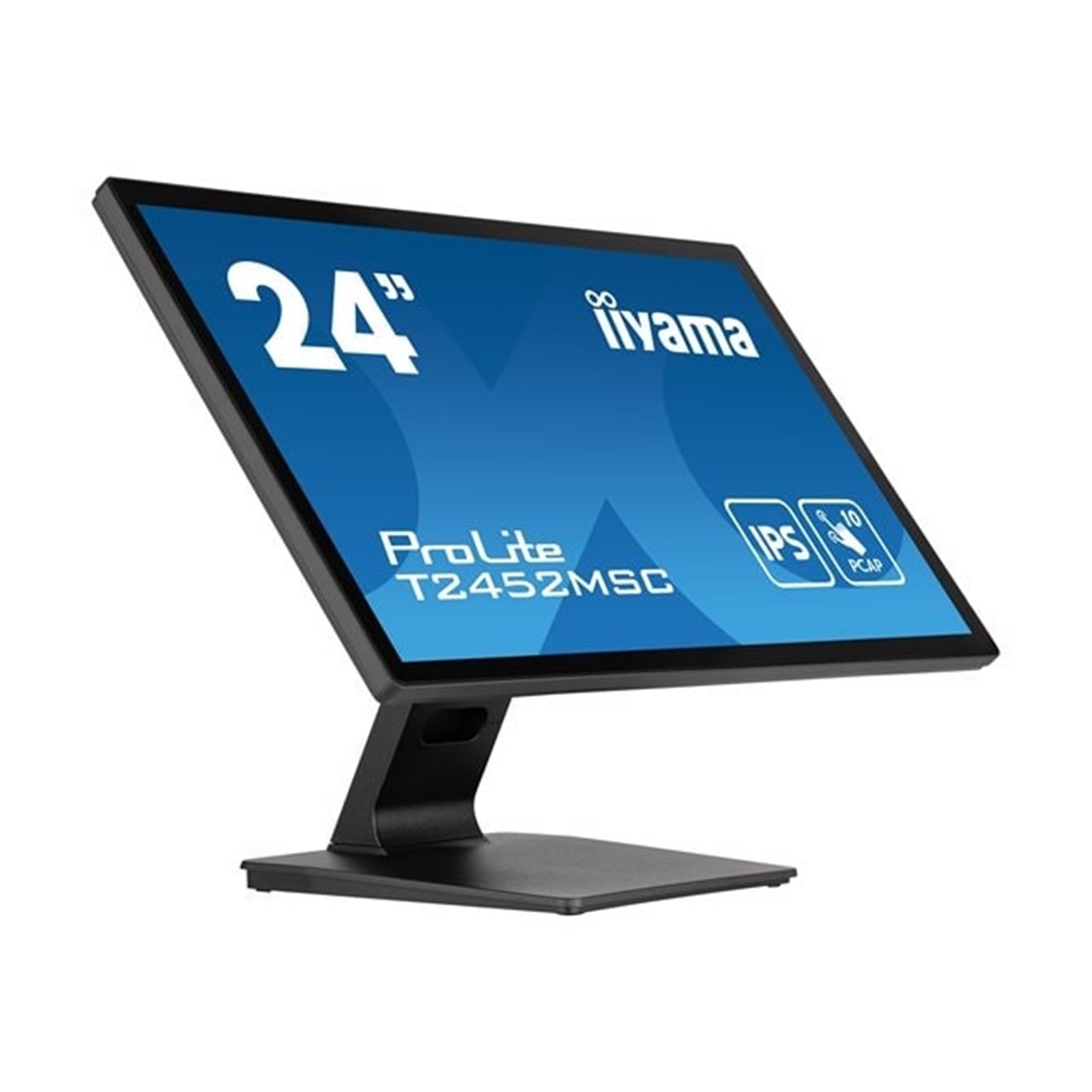 iiyama PROLITE T2452MSC-B1  24 inch IPS Monitor, Full HD, 5ms, USB Hubx2, HDMI, DisplayPort, 60Hz, Speakers, Black, ACR, Internal PSU