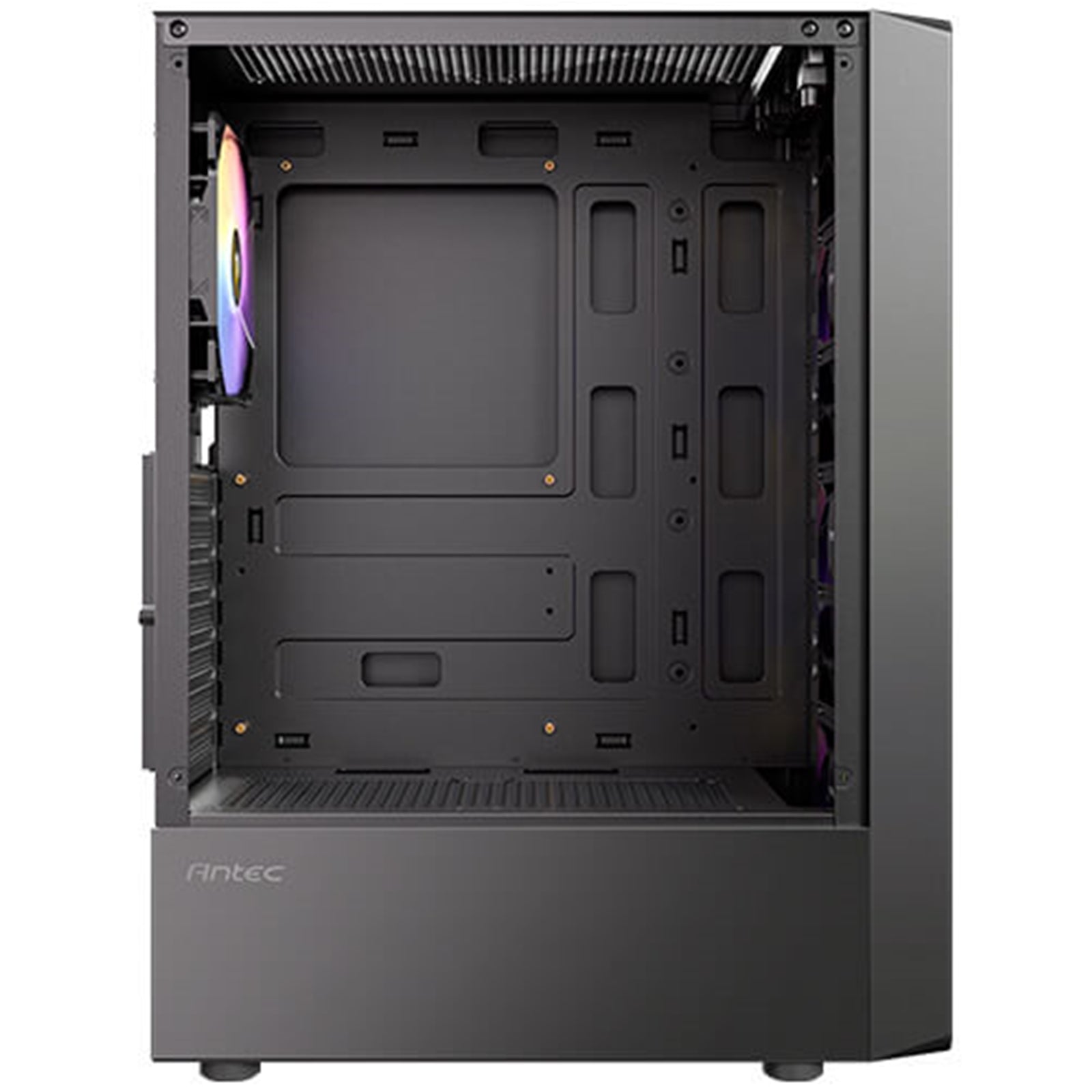 Antec AX26 RGB Elite Mid-Tower Gaming PC Case - Pre-Installed 4 x 120mm Fixed-RGB Fans, Tempered Glass Side Panel, High-Airflow Mesh Front - ATX/Micro-ATX/ITX