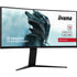 iiyama G-Master Red Eagle Curved Gaming Monitor, GCB3484WQSU-B1, 34 Inch, Black, 3440 x 1440, 0.4ms, 180hz, FreeSync, HDMI, Display Port, USB-Hub, Height Adjustable, Swivel, VESA