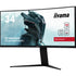 iiyama G-Master Red Eagle Curved Gaming Monitor, GCB3484WQSU-B1, 34 Inch, Black, 3440 x 1440, 0.4ms, 180hz, FreeSync, HDMI, Display Port, USB-Hub, Height Adjustable, Swivel, VESA