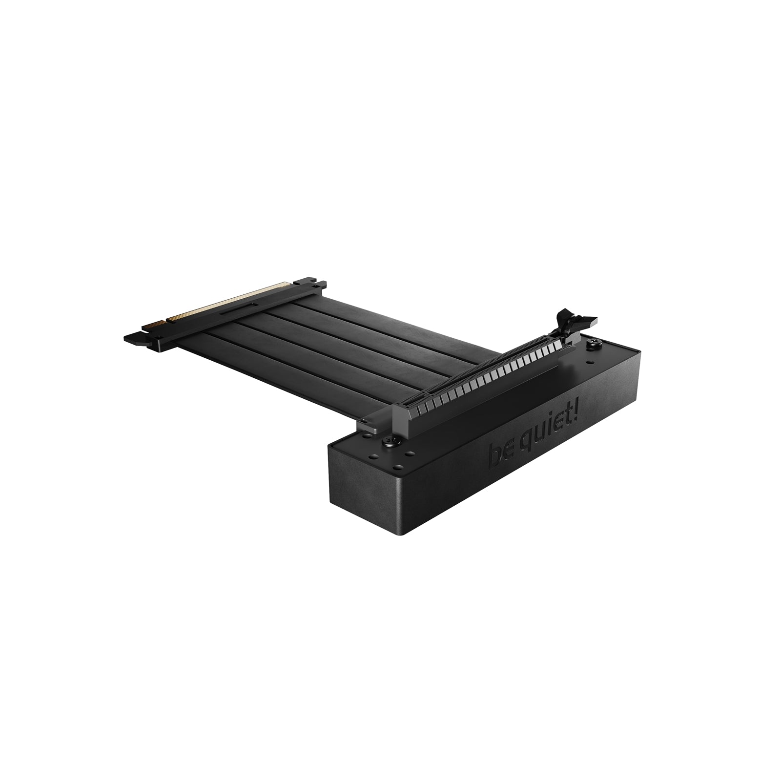 be quiet! BGA12 PCIe 4.0 Riser Cable - 200mm Vertical GPU Mount with Foam Support Base - High-Speed Flexible Extension for Graphics Cards - Black