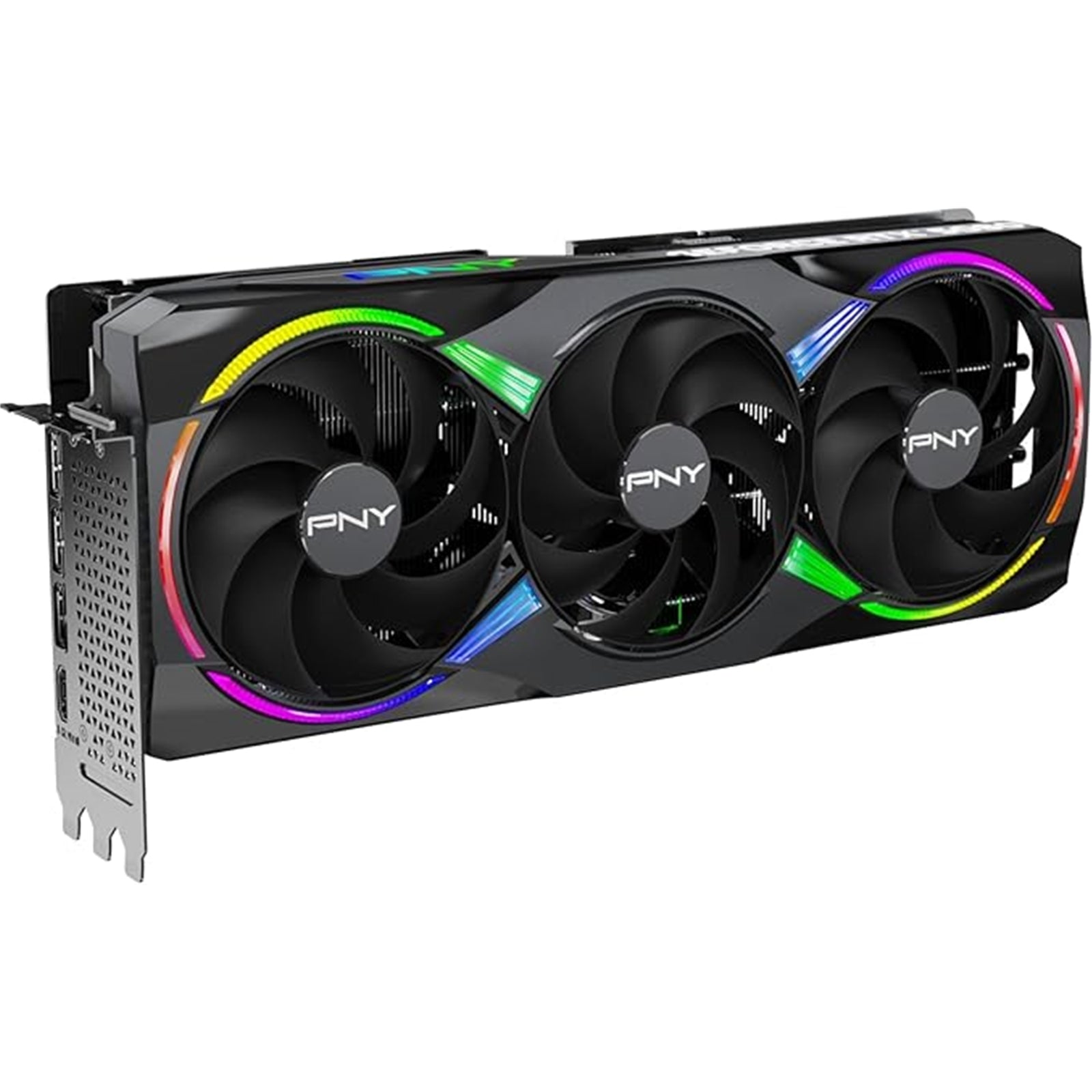 PNY NVIDIA GEFORCE RTX 5080 ARGB EPIC-X RGB OC 16GB, GDDR7 Graphics Card, 10752 Cuda Cores, 2.3GHz Core Clock, Triple Fan, 3 x Display Ports/ 1 x HDMI Port