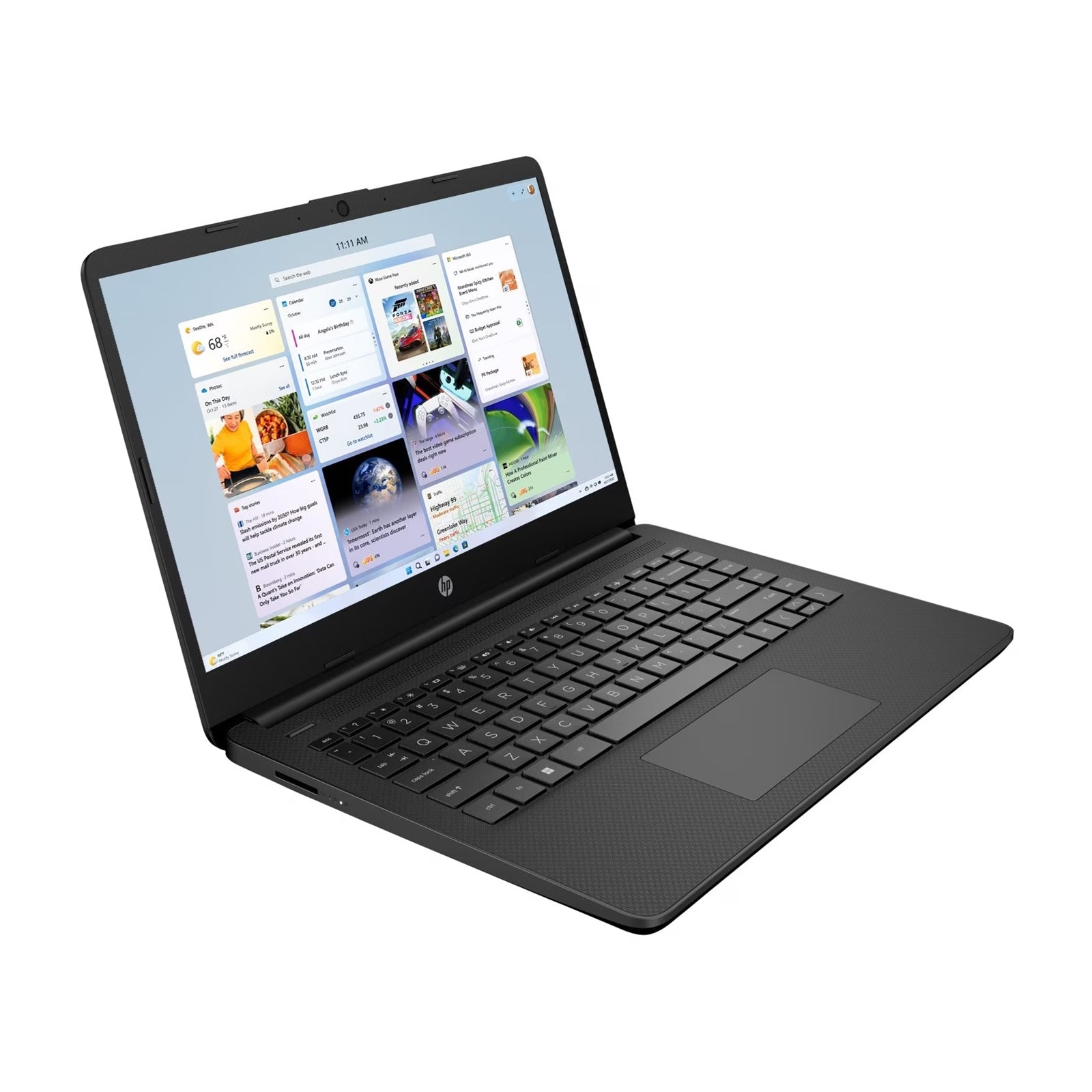 HP 14s-dq5022na Laptop, 14 Inch Full HD 1080p Screen, Intel Core i3-1215U 12th Gen, 8GB RAM, 256GB SSD, Windows 11 Home, Black