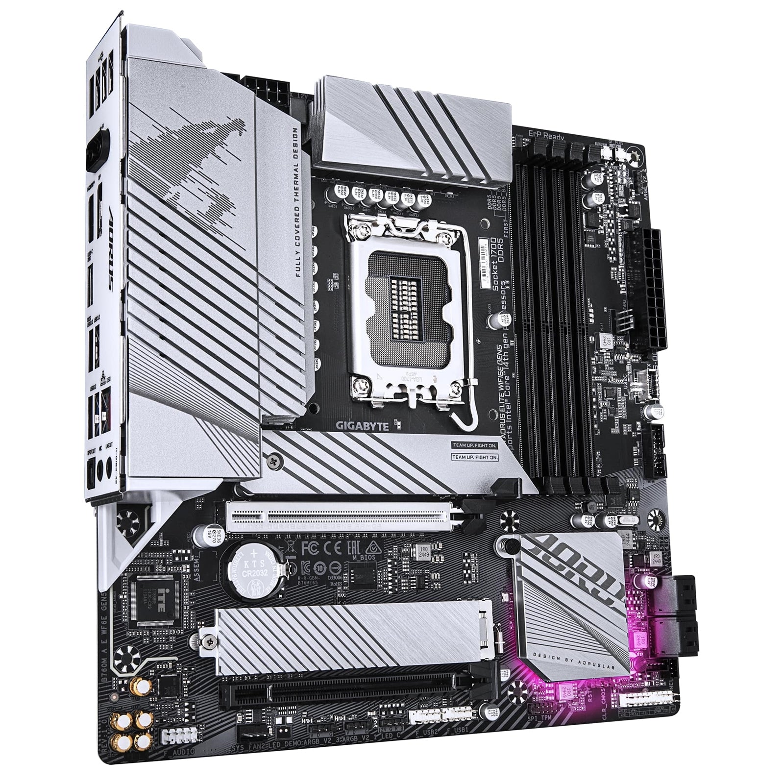 Gigabyte B760M AORUS ELITE WIFI6E GEN5 Intel 1700 Socket Motherboard, Micro-ATX, 4x DDR5 Slots, 2x M.2 Socket, 2.5GbE LAN, 1x HDMI Port/ 1x DisplayPort
