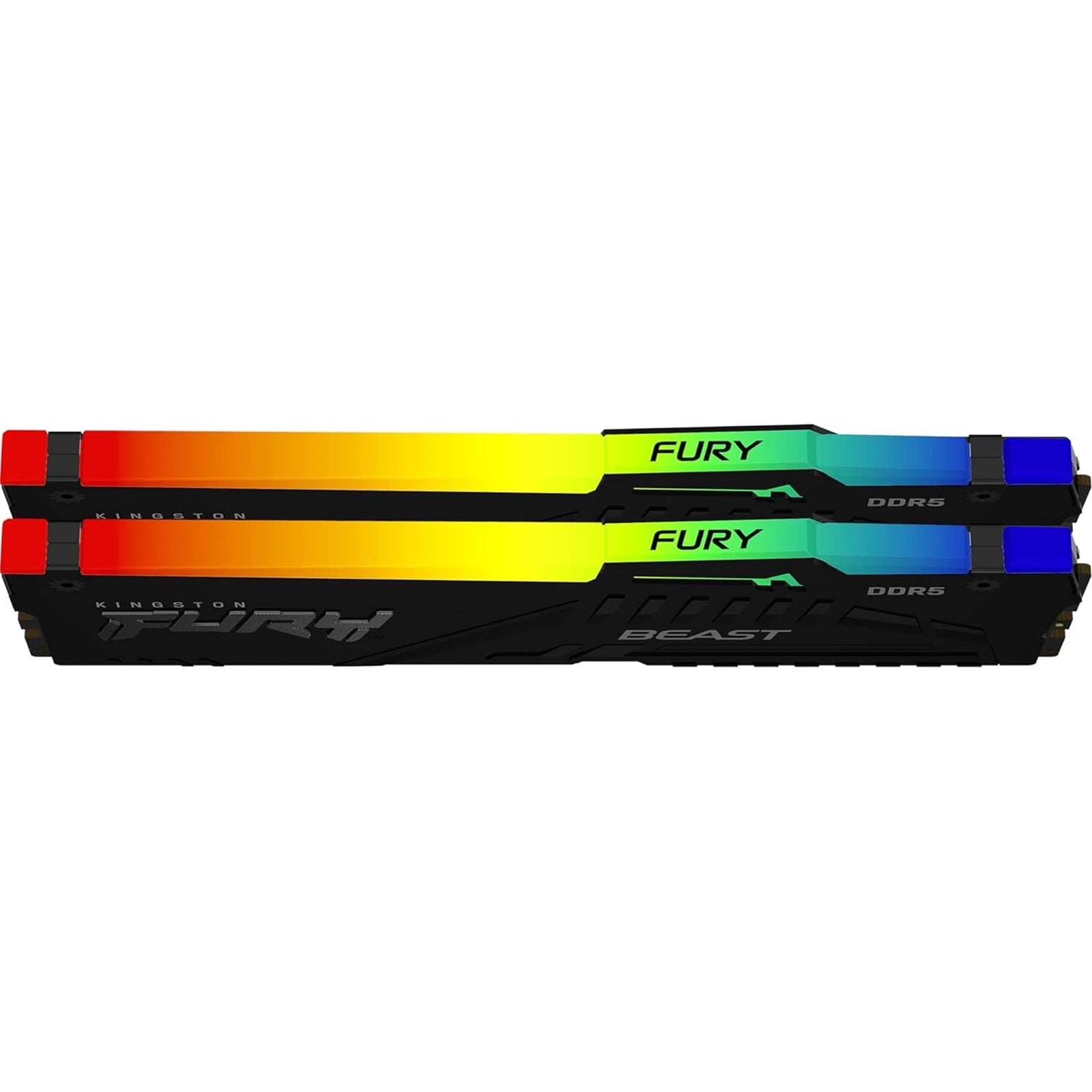 Kingston FURY Beast KF552C40BBAK2-32 Gaming System Memory, DIMM, DDR5, 5200MHz, RGB, 32GB (2 x 16Gb), Black Heatsink, 288 Pin, 1.25v, CL40