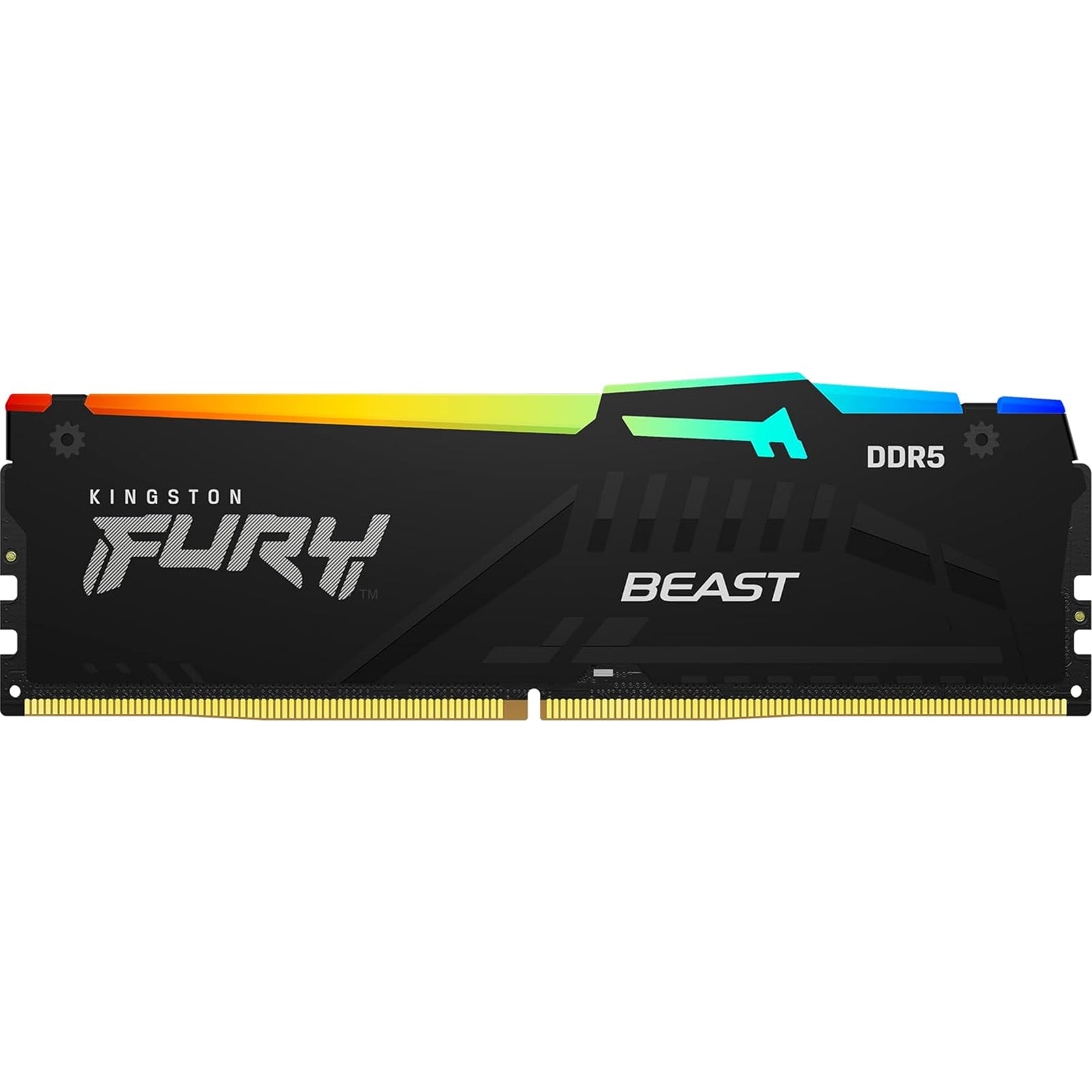Kingston FURY Beast KF552C40BBAK2-32 Gaming System Memory, DIMM, DDR5, 5200MHz, RGB, 32GB (2 x 16Gb), Black Heatsink, 288 Pin, 1.25v, CL40