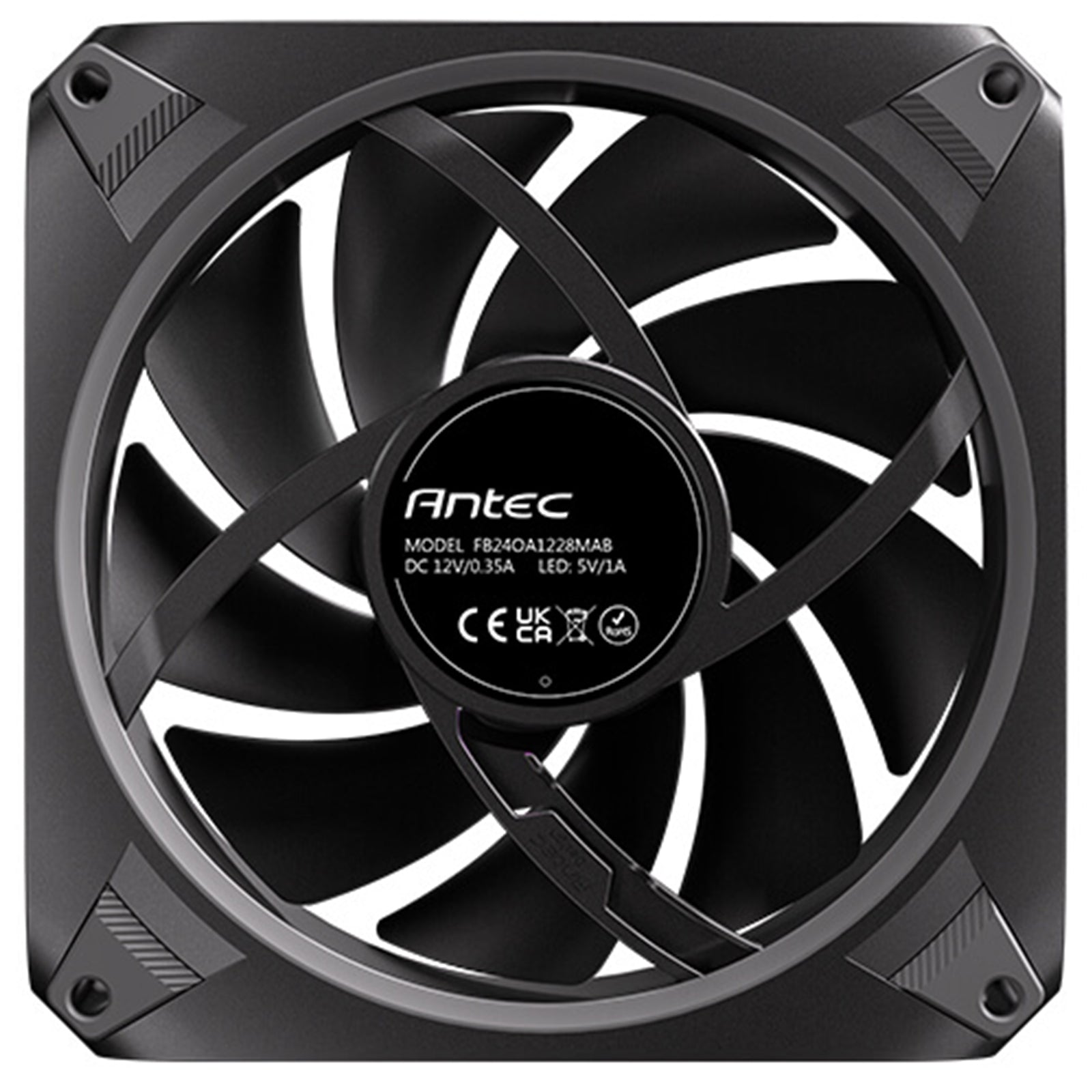 Antec Orbit 120 ARGB 120 mm PWM Fan Triple Pack  - 120 mm x 28 mm, Fluid Dynamic Bearing, 200-2000 RPM, 66.72 CFM, aRGB Lighting, Anti-Vibration Pads