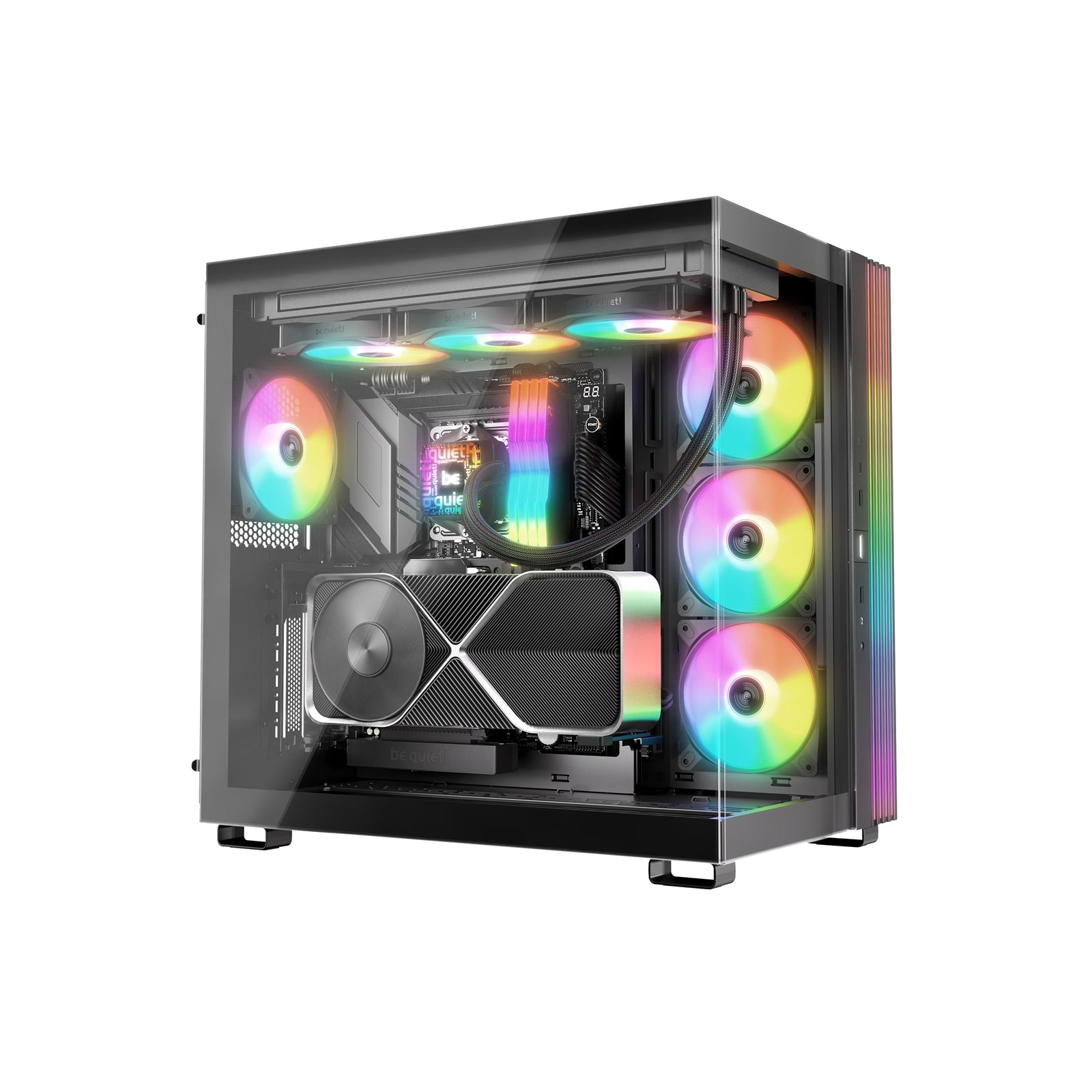 be quiet! Pure Loop 3 LX Liquid CPU Cooler, Universal Socket, 240mm Radiator, 3 x Light  Wings LX PWM High Speed, Stylish ARGB cooling block featuring 10 included lighting foils, 3-year manufacurer's warranty.