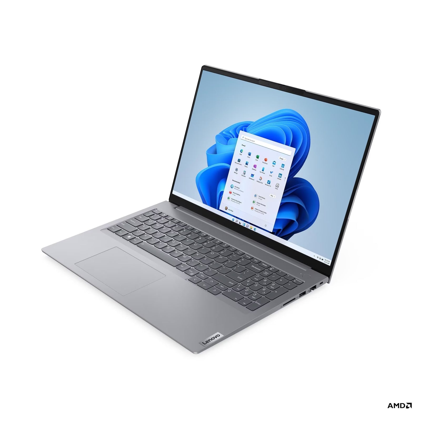 Lenovo ThinkBook 16 Laptop, 16 Inch WUXGA 1920x1200 IPS Screen, AMD Ryzen 3 7330U, 16GB RAM, 256GB SSD, AMD Radeon Graphics, Windows 11 Pro