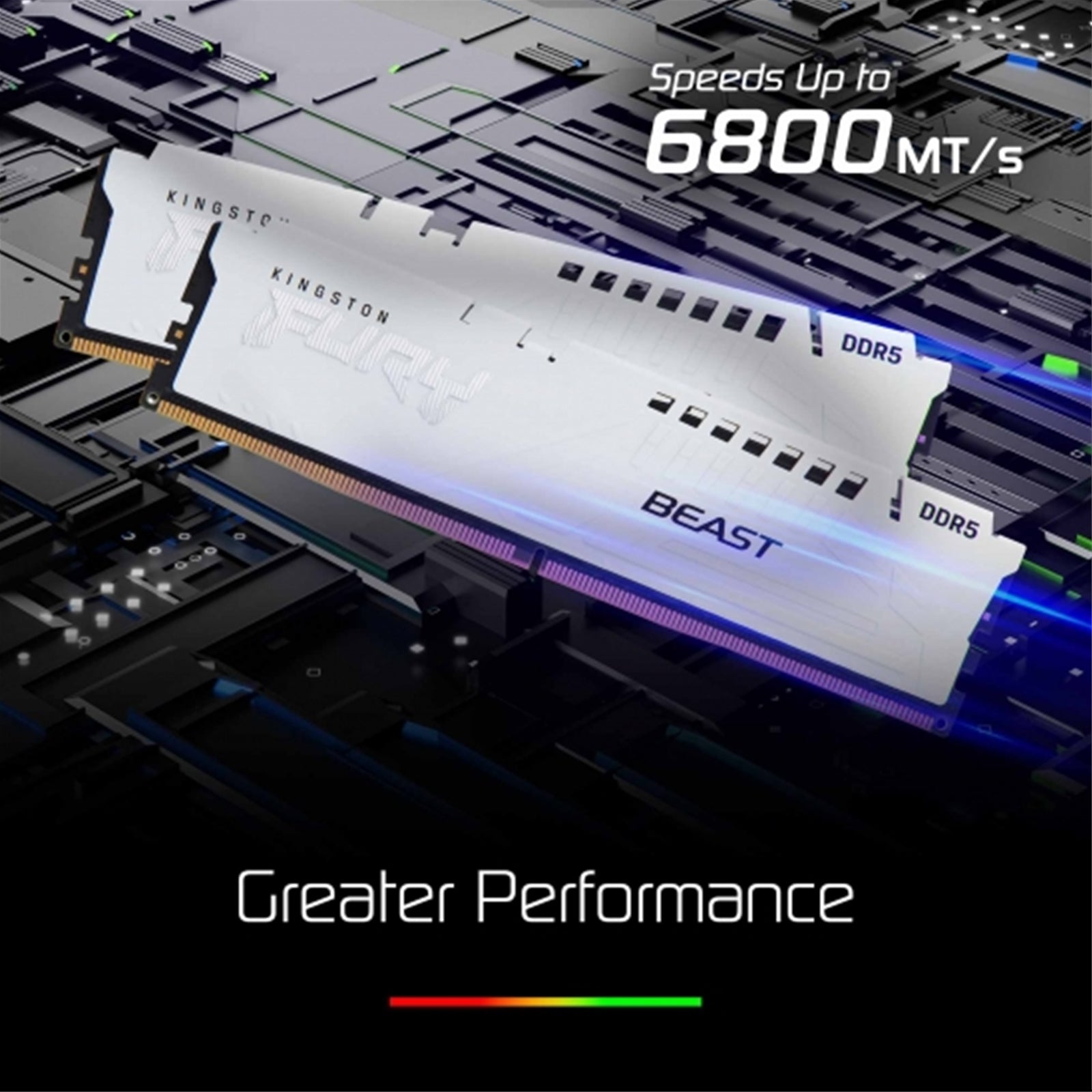 Kingston FURY Beast (KF560C36BWE2-16) 16GB System Memory, 6000MT/s, DDR5, CL36, DIMM, White