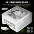 GAMEMAX GX-850 Pro Modular 80 Plus Gold ATX3.0 PCIe 5.0 PSU With 135mm FDB Fan, White