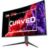 piXL CM32GF5 32 Inch Curved Gaming Monitor, 144Hz/ 165Hz, 1ms Response Time, Frameless, Freesync, G-Sync, 1920 x 1080 Full HD, DisplayPort, HDMI, VESA Mount, Internal PSU, Black Finish