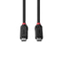 Lindy Black Line 37002 2m USB4 240W Cable, 24 pin USB-C (M) to 24 pin USB-C (M)
