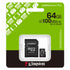 Kingston Canvas Select Plus  SDCS3/64GB 64GB Micro SD UHS-I (U1) Flash Card with Adapter