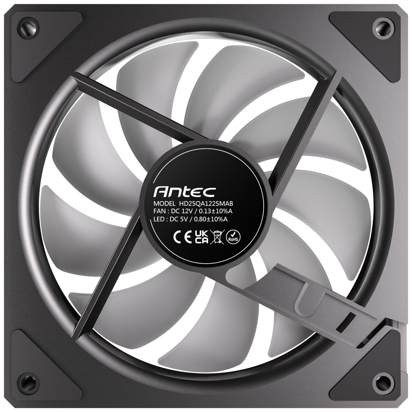 Antec Vision 120mm Reverse ARGB - 3 PK, Black, Up to 1500RPM, 37.2CFM Airflow, 27.5dB Max, 4-pin ARGB 3-pin