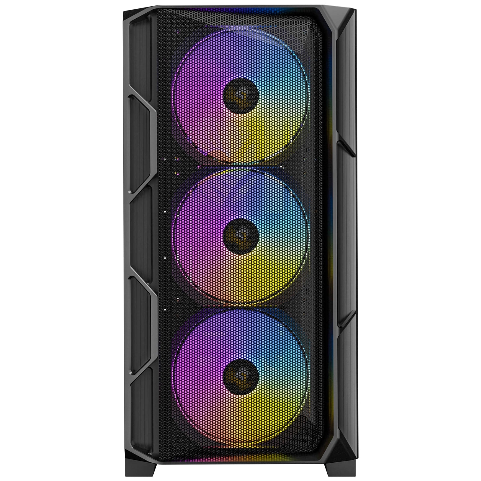 Antec AX1000 ARGB Mid-Tower Gaming PC Case, Full Mesh Front, Tempered Glass, Steel/Plastic,  4 x 120mm ARGB Fans, E-ATX, ATX/Micro-ATX/ITX Compatible