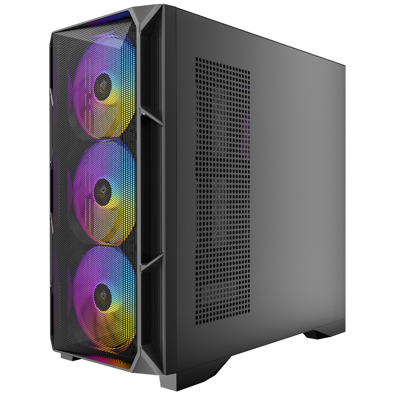 Antec AX1000 ARGB Mid-Tower Gaming PC Case, Full Mesh Front, Tempered Glass, Steel/Plastic,  4 x 120mm ARGB Fans, E-ATX, ATX/Micro-ATX/ITX Compatible