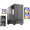 Antec P30 ARGB Mid-Tower Gaming Case, High-Airflow Design, Tempered Glass Side Panel, USB-C 10 Gb/s, Pre-Installed ARGB Fans (Black)
