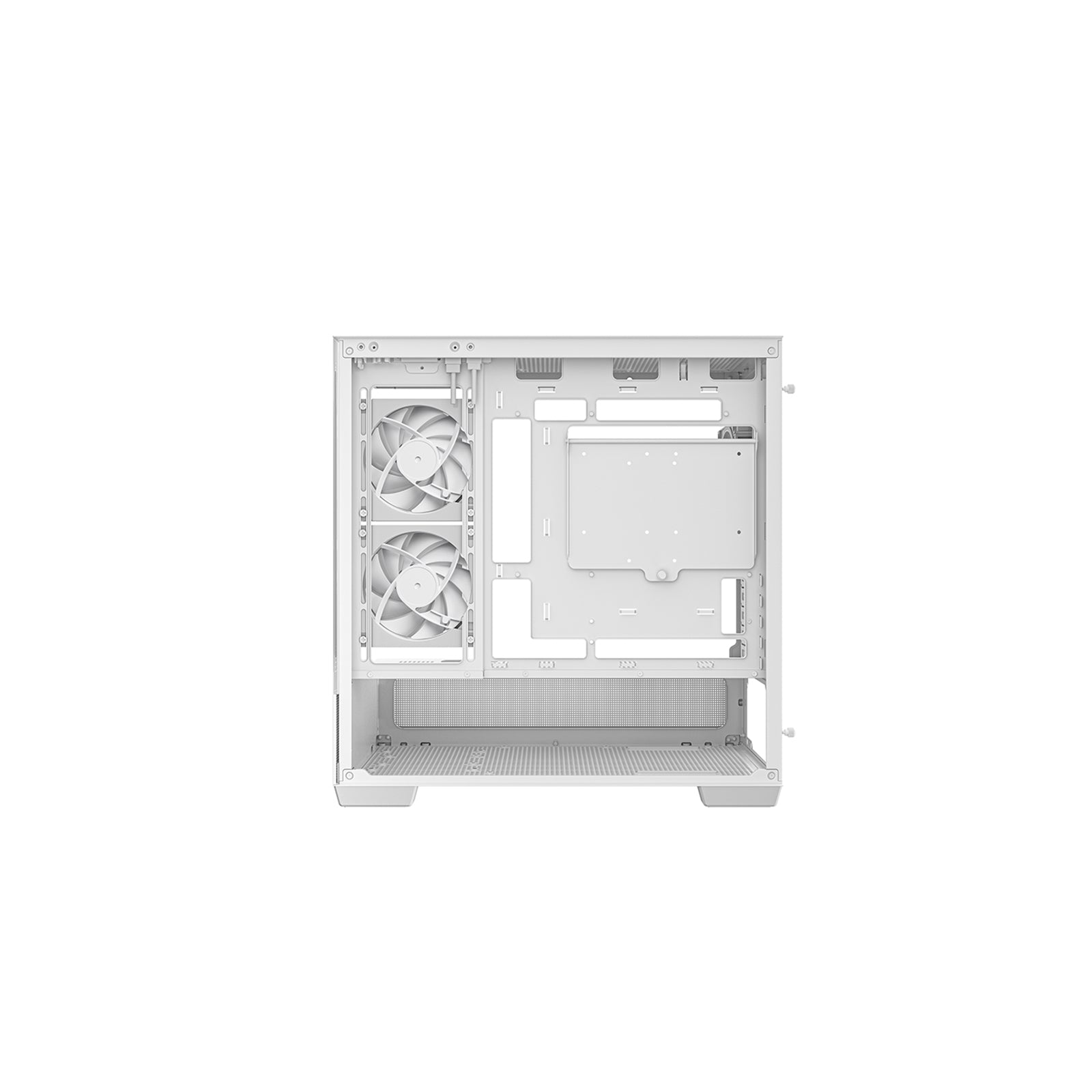 DeepCool CG380 3F Micro-ATX Gaming Case White  Panoramic Tempered Glass Side Panel, Mesh Airflow Front, 3 Pre-Installed ARGB Fans, USB-C & USB-A Front I/O, Spacious SFF/mATX/ITX Build Support