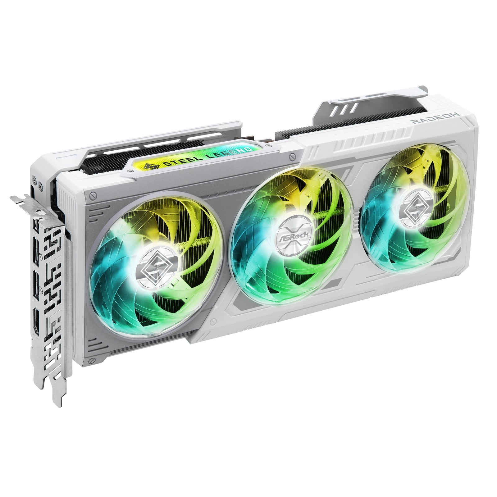 ASRock AMD Radeon RX 9070 XT Steel Legend 16GB GDDR6 Graphics Card, 4096 Streams, 2970MHz Boost Clock, Triple Fan, 3x DisplayPorts / 1x HDMI Port