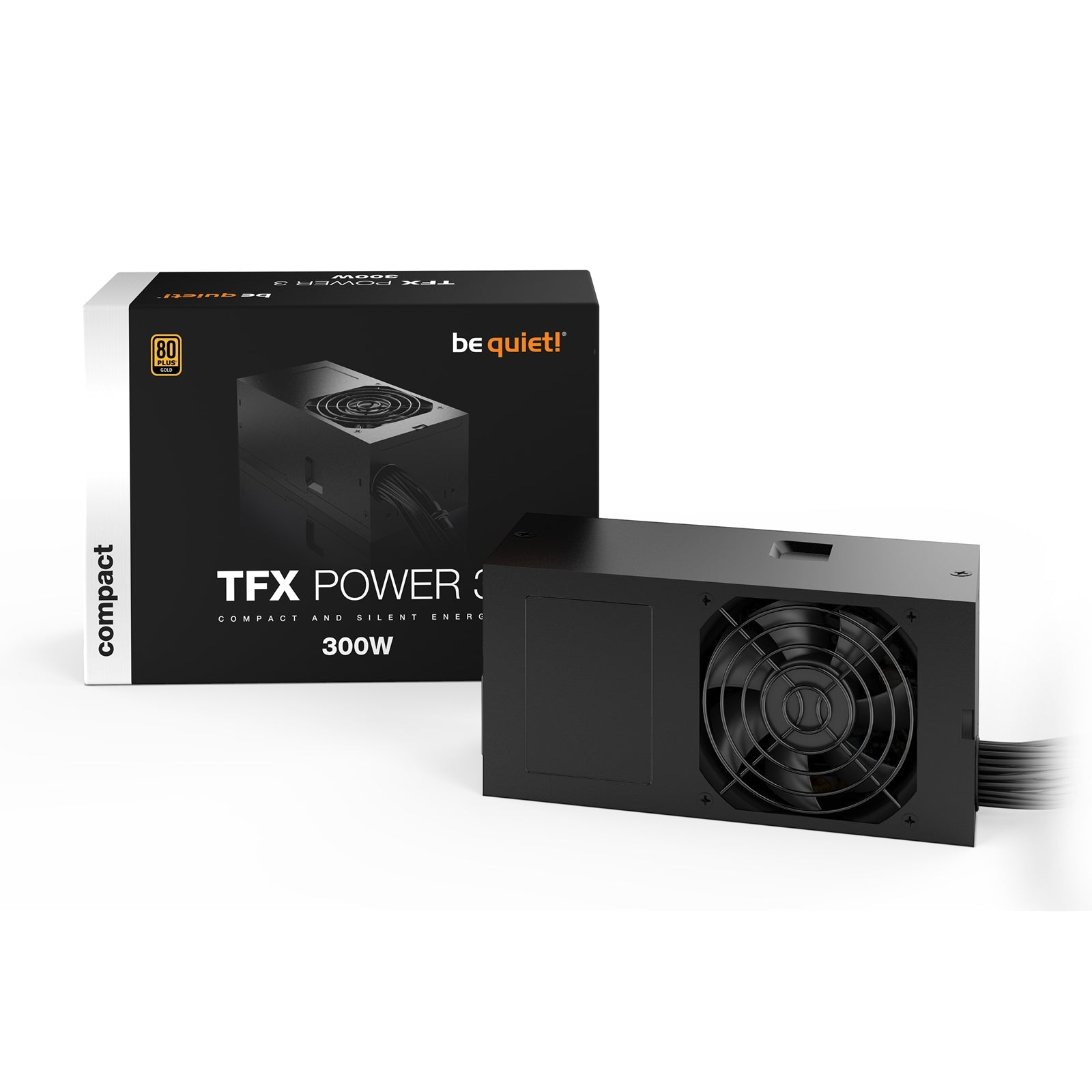 be quiet! 300W TFX Power 3, 80 PLUS Gold Wired PSU, Dual Rail, 26A +12V, Black, TFX PSU