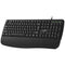 Genius KB-123 Wired AI Copilot Business Keyboard with Palm Rest, USB Plug and Play, Multimedia Function Keys, Full Size UK Layout Design for Home or Office, Black