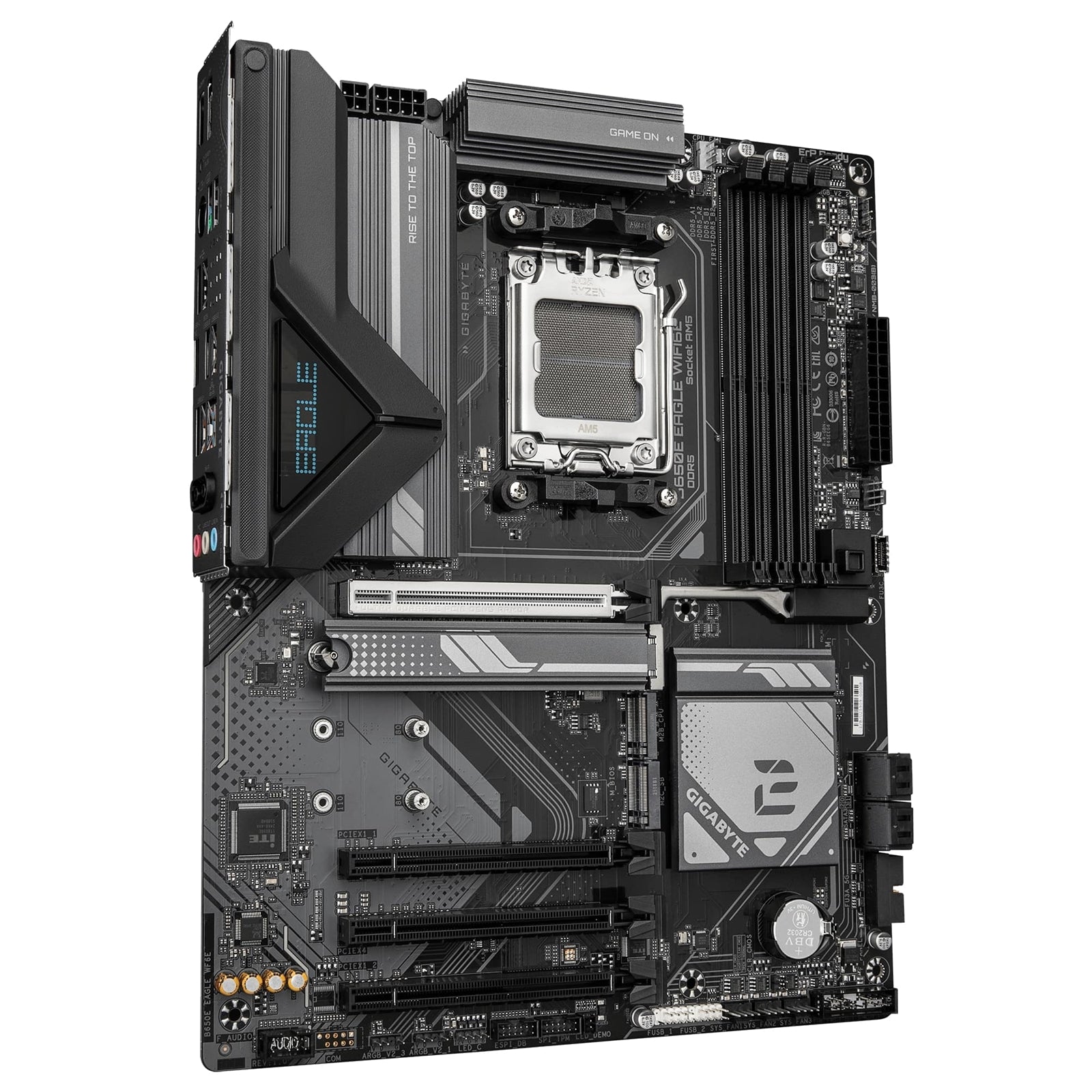 Gigabyte B650E EAGLE WIFI6E AMD AM5 Socket Motherboard, ATX, 4x DDR5 Slots, 3x M.2 Socket, Fitted I/O Shield, 2.5GbE LAN, Wi-Fi 6E, 1x DisplayPort / 1x HDMI Port