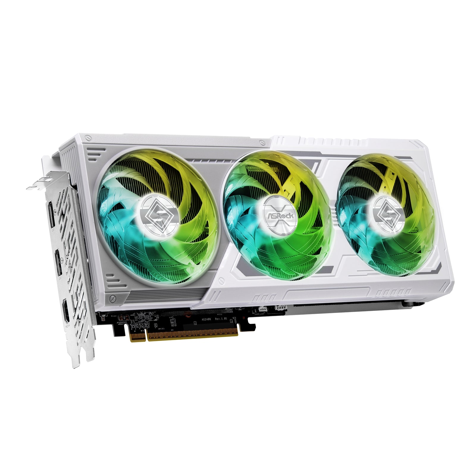 ASRock AMD Radeon RX 9060 XT Steel Legend OC 16GB GDDR6 Graphics Card, 2048 Streams, 3320MHz Boost Clock, Triple Fan, 2x DisplayPorts / 1x HDMI Port