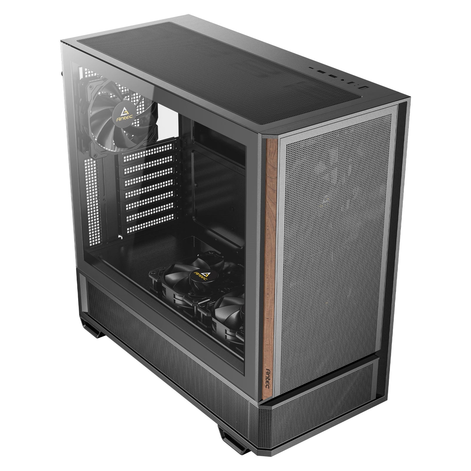 Antec P30 Air Mid-Tower ATX Gaming Case, High-Airflow Mesh Front, Support for 360 mm Radiator, Tempered Glass Side Panel, USB-C & Five Pre-Installed Fans