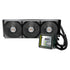 ASRock Steel Legend Dark 360 LCD AIO Liquid CPU Cooler, 360mm Radiator, Triple 120mm PWM ARGB Fans, LCD Display, Intel LGA1700/1851 & AMD AM5/AM4 Compatible