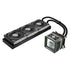 ASRock Steel Legend Dark 360 LCD AIO Liquid CPU Cooler, 360mm Radiator, Triple 120mm PWM ARGB Fans, LCD Display, Intel LGA1700/1851 & AMD AM5/AM4 Compatible