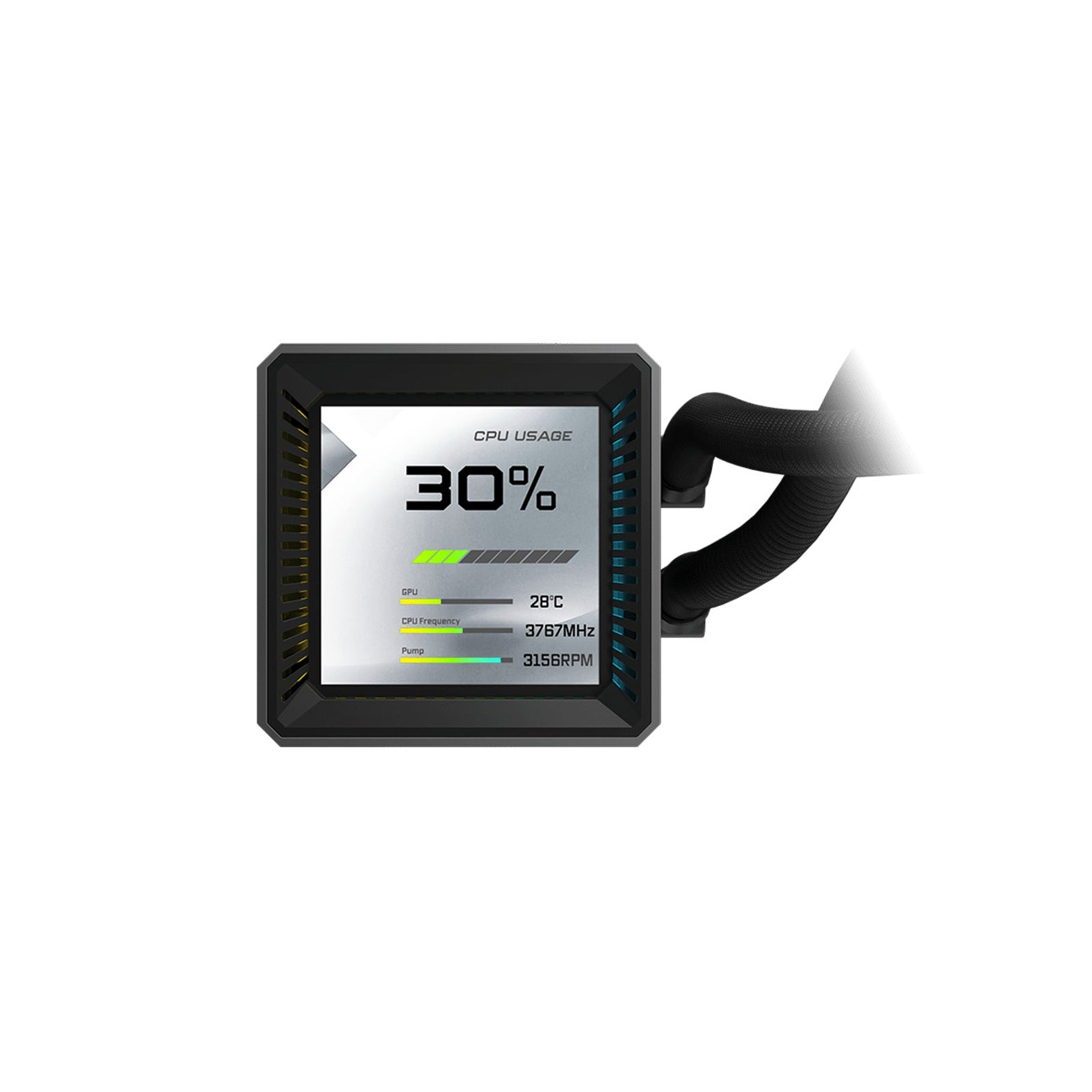 ASRock Steel Legend Dark 360 LCD AIO Liquid CPU Cooler, 360mm Radiator, Triple 120mm PWM ARGB Fans, LCD Display, Intel LGA1700/1851 & AMD AM5/AM4 Compatible