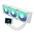 ASRock Challenger 360 Digital White AIO Liquid CPU Cooler, 360mm Radiator, Triple 120mm PWM ARGB Fans, 3? Digital Display, Intel LGA1700/1851 & AMD AM5/AM4 Compatible