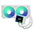 ASRock Challenger 240 Digital AIO Liquid CPU Cooler, 240mm Radiator,White, Dual 120mm PWM ARGB Fans, 3" Digital Display, Intel LGA1700/1851 & AMD AM5/AM4 Compatible